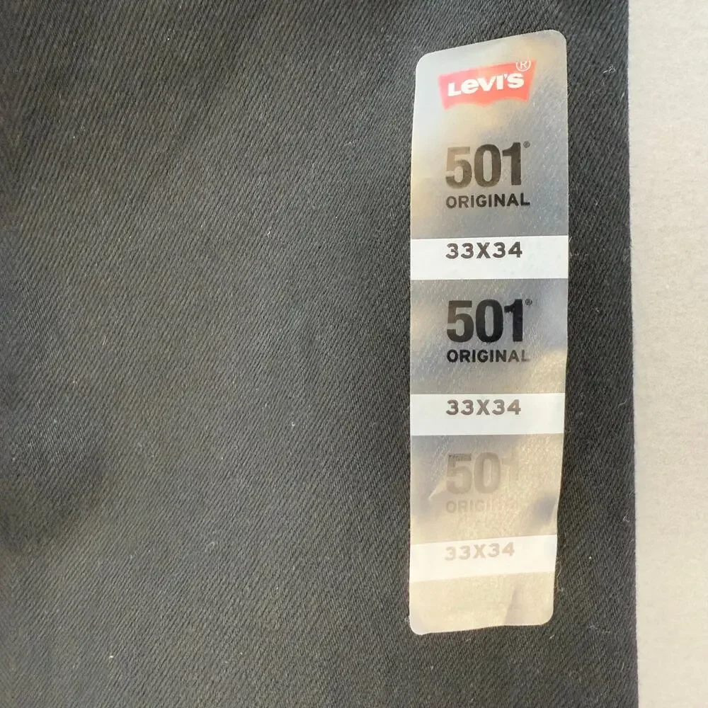Levi's 501XX Big E Men's 33x34 Black Straight Leg Button Fly Preppy Normcore NWT